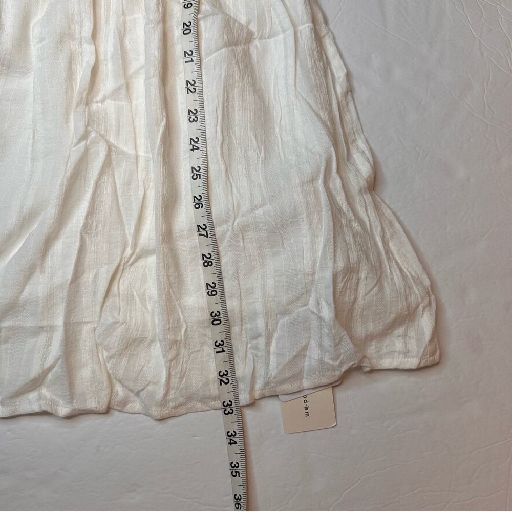 Commense NWT Semi-Sheer Solid Square Neckline Short Dress Cotton Blend Size S - Picture 14 of 17